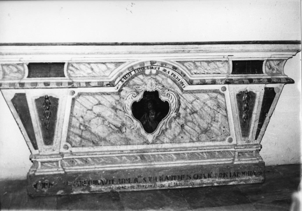 paliotto - a pannello piano - bottega sarda (sec. XIX)