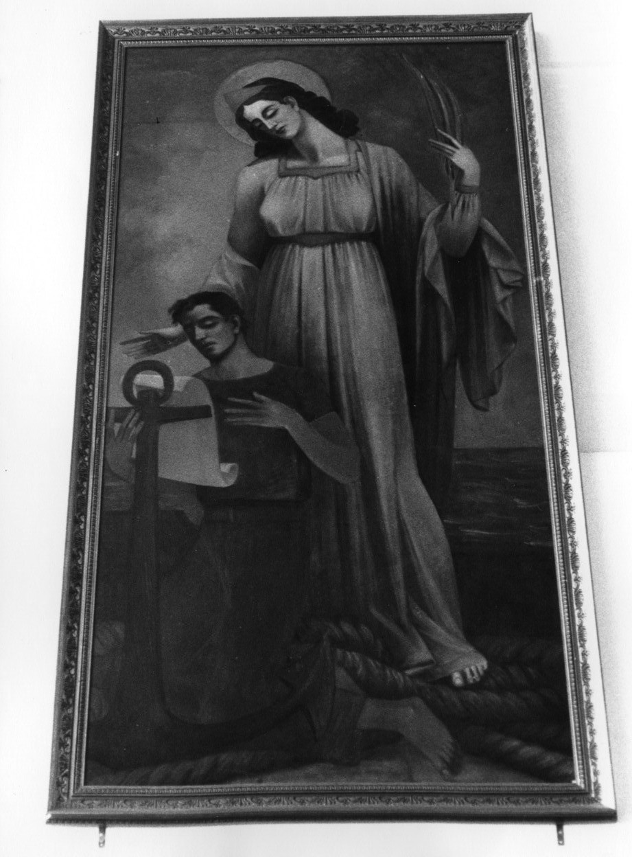 preghiera del marinaio a Santa Barbara (dipinto) di Leonardi Giuliano (prima metà sec. XX)