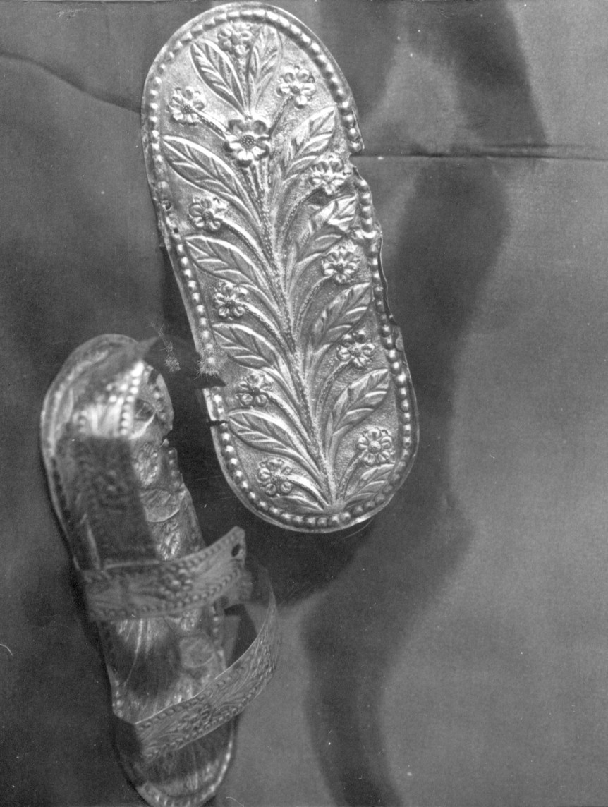 sandalo di statua, paio - bottega sarda (prima metà sec. XVIII)