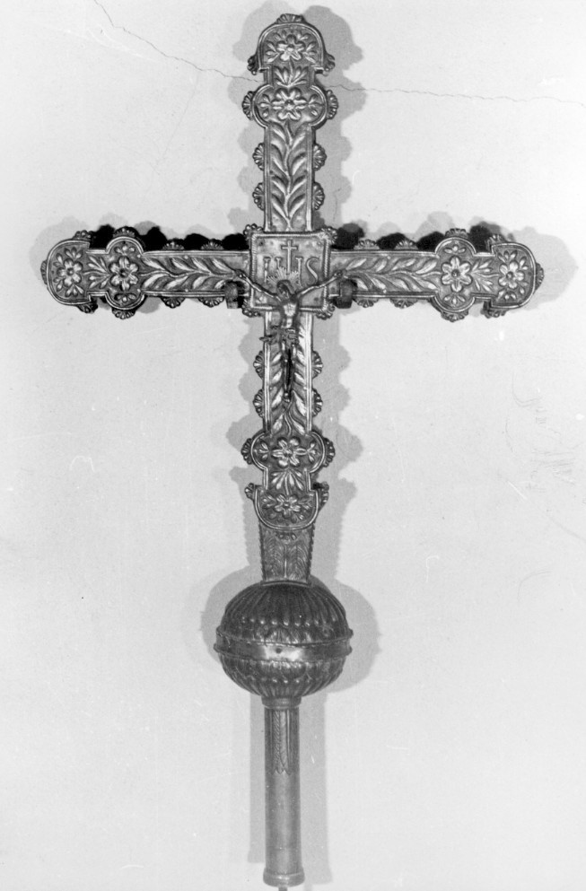 croce processionale - bottega sarda (seconda metà sec. XIX)