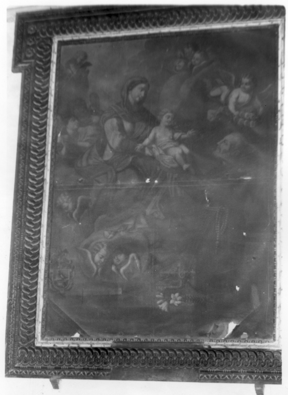 La Madonna porge il Bambino a San Felice da Cantalice (dipinto) di Tedde Gavino (sec. XVIII)