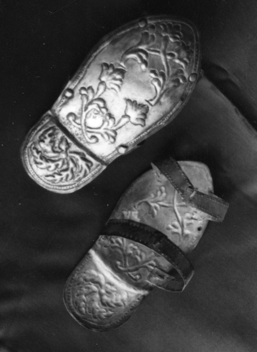sandalo di statua, paio - bottega sarda (sec. XVIII)