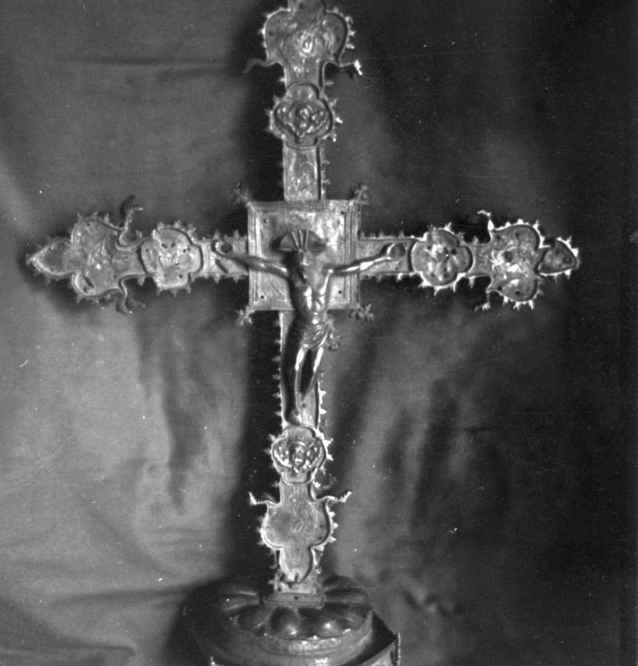 croce processionale - bottega sarda (secc. XVI/ XVII)