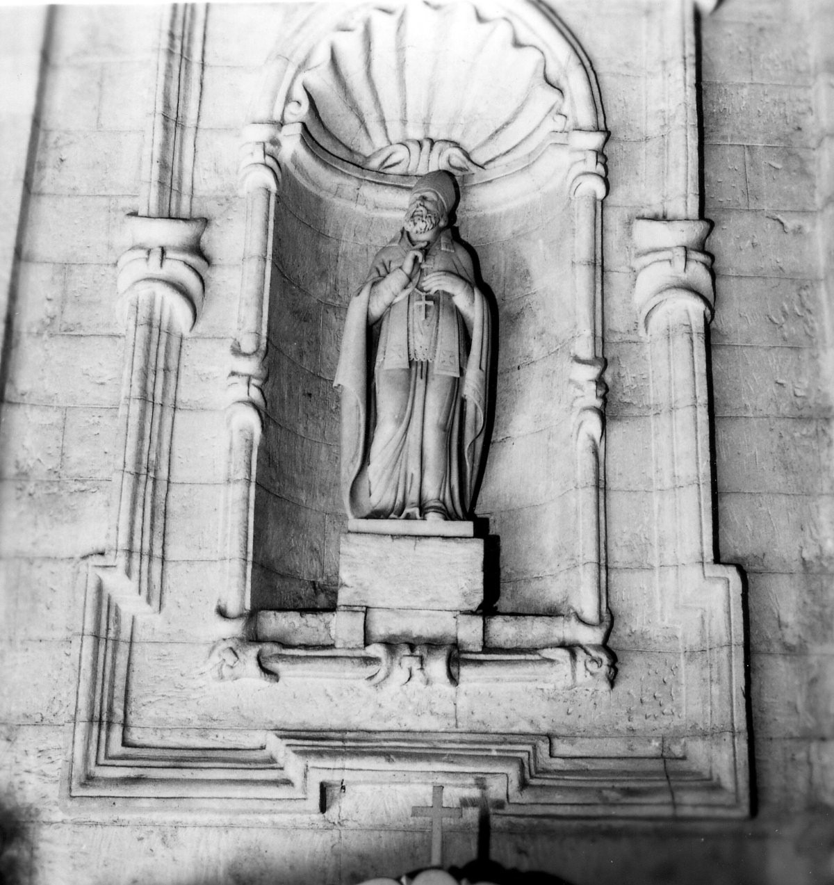 Sant'Ambrogio Vescovo (scultura) di Gaggini Giuseppe Quarto (sec. XIX)