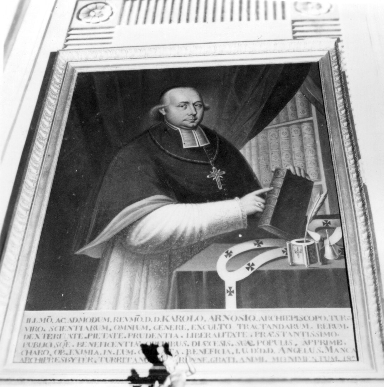 ritratto dell'Arcivescovo Carlo Arnosio (dipinto) - ambito sardo (sec. XIX)