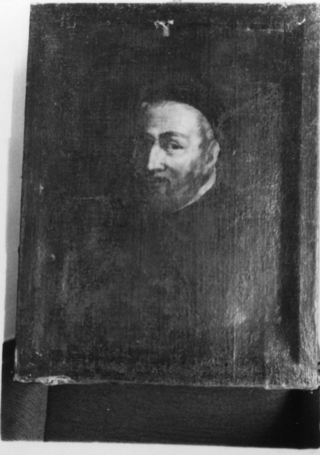 ritratto a mezza figura di prelato (dipinto) - ambito genovese (sec. XVII)
