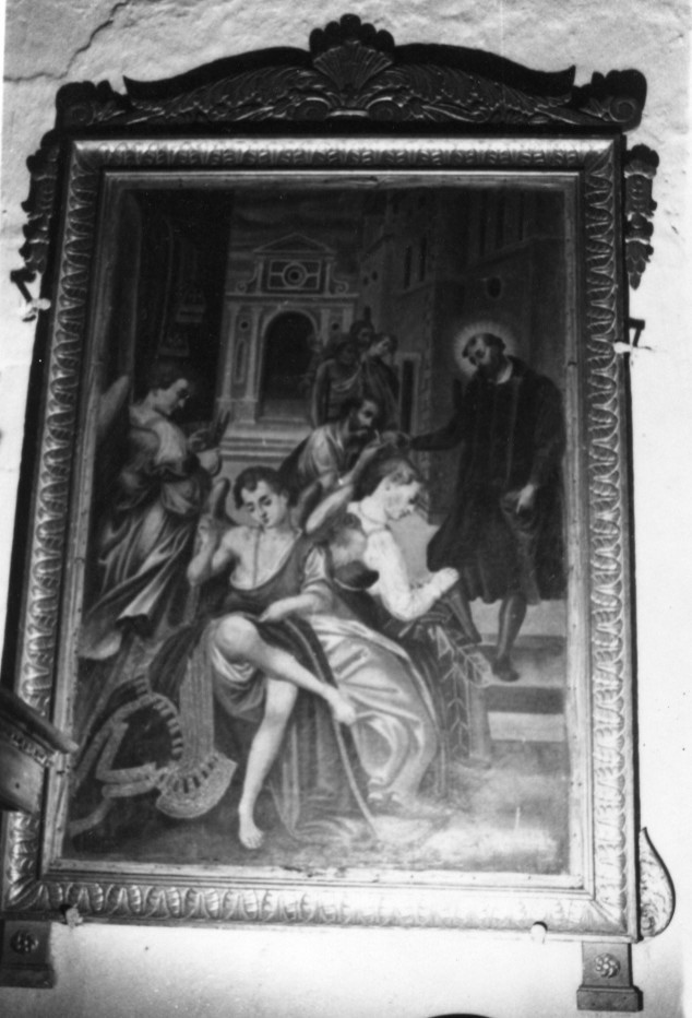 S. Omobono e gli Angeli (dipinto) di Gorini Baccio (primo quarto sec. XVII)