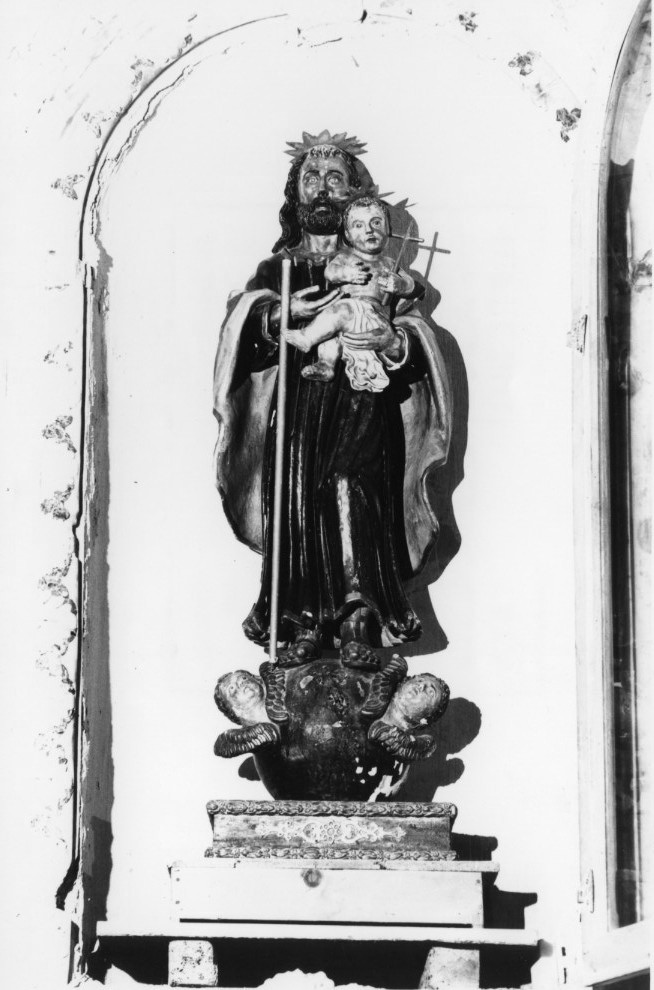 San Giuseppe e Gesù Bambino (statua) - bottega sarda (sec. XVII)