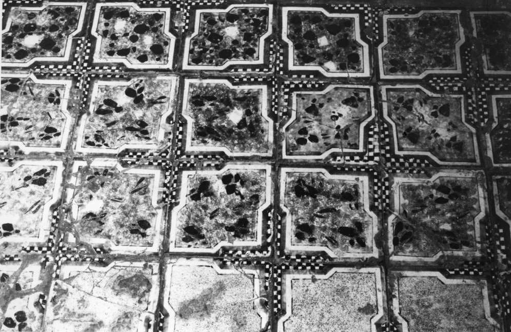 pavimento a mattonelle, insieme - bottega valenciana (secc. XVI/ XVII)