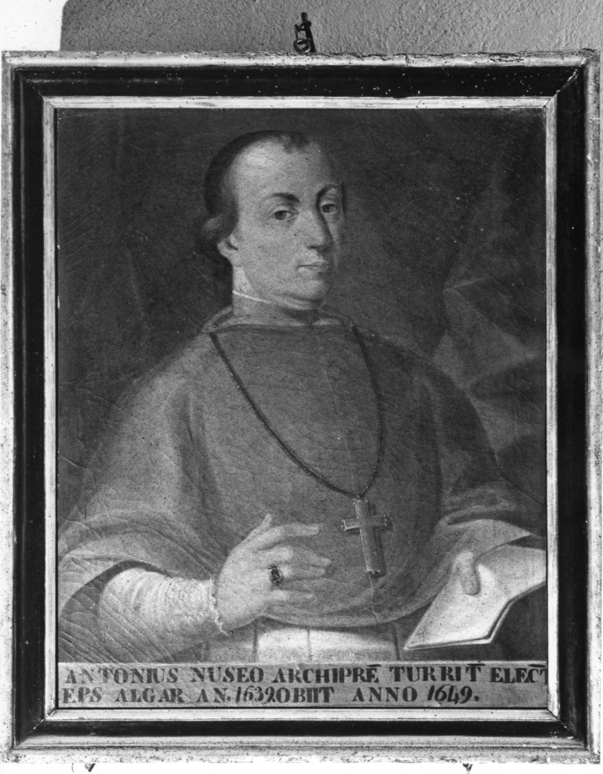 ritratto del vescovo Antonio Nuseo (dipinto) - ambito sardo (sec. XIX)
