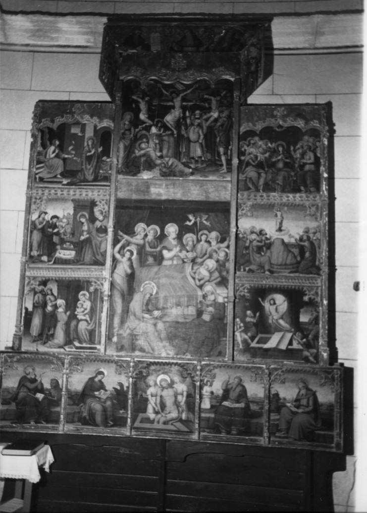 transito della Madonna (retablo, insieme) di Mainas Antioco (attribuito) (prima metà sec. XVI)