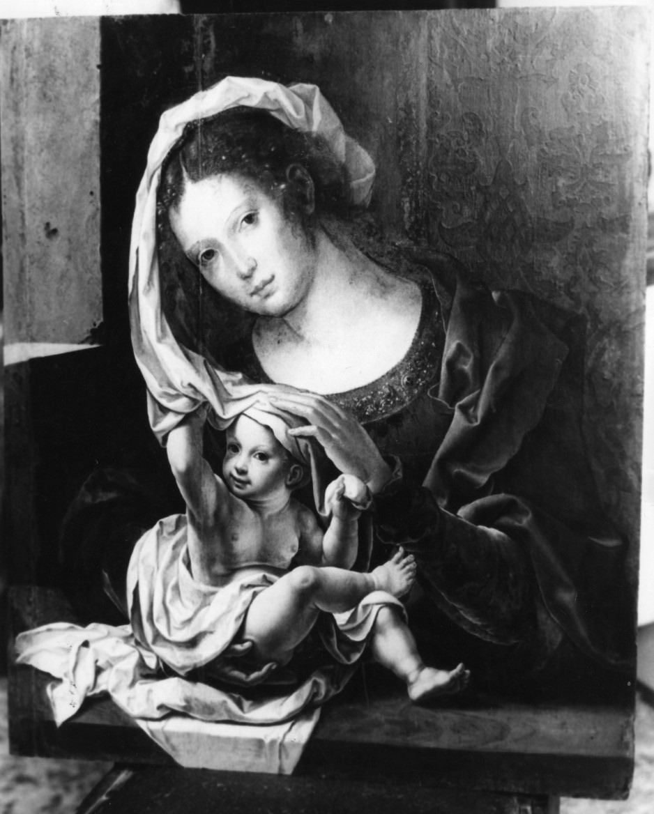 Madonna con Bambino (dipinto) di Gossaert Jan detto Mabuse (attribuito) (primo quarto sec. XVI)