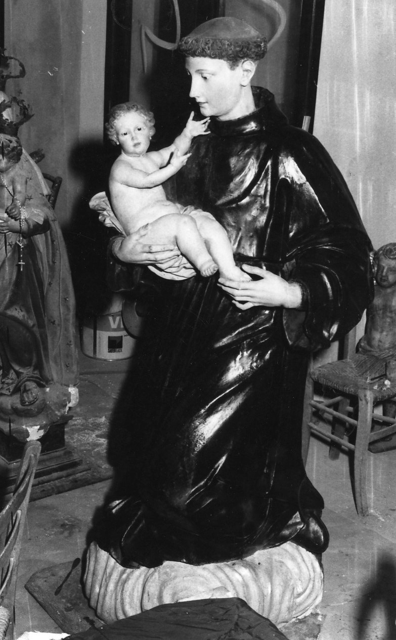 Sant'Antonio da Padova con Gesù Bambino (scultura) - bottega sarda (prima metà sec. XIX)