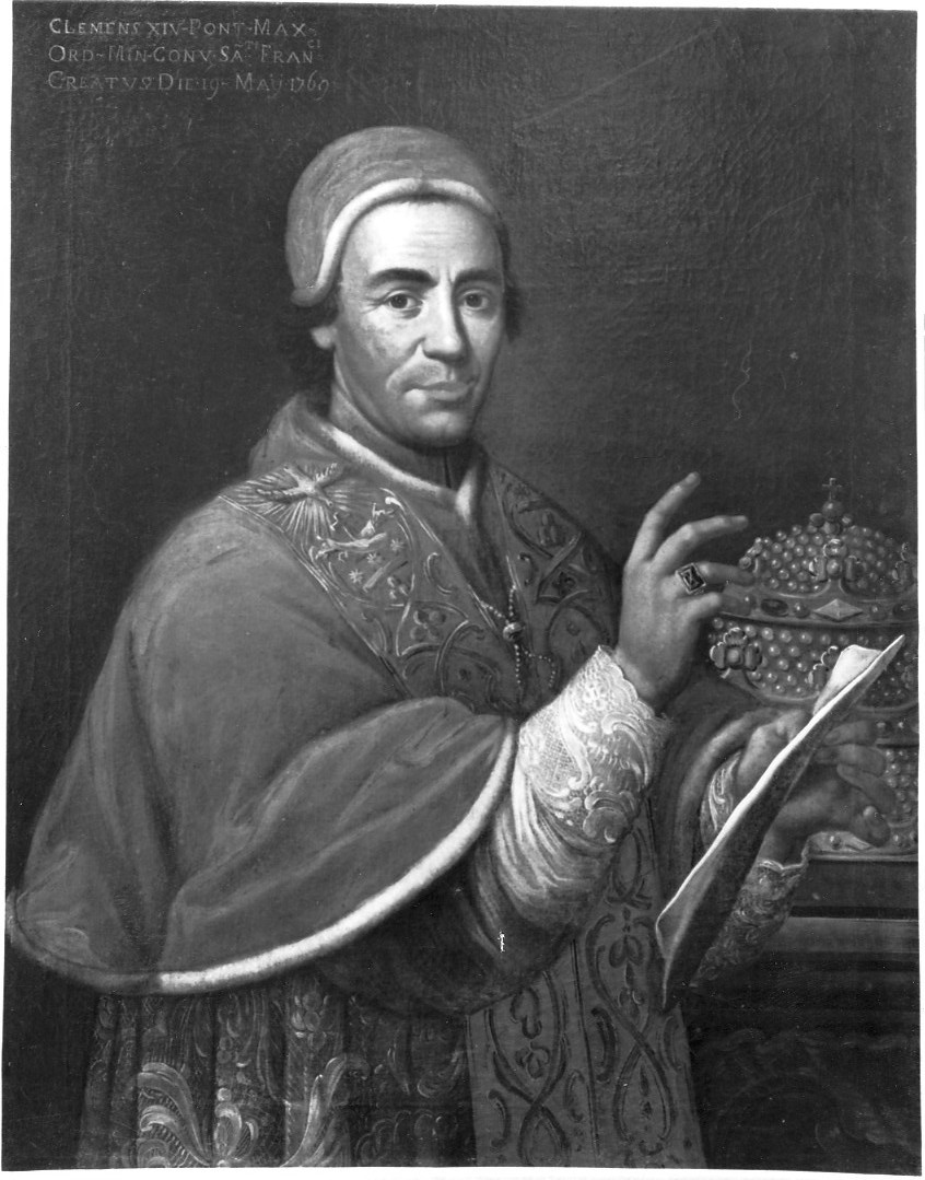 ritratto di Papa Clemente XIV (dipinto) di Milione Vincenzo (sec. XVIII)