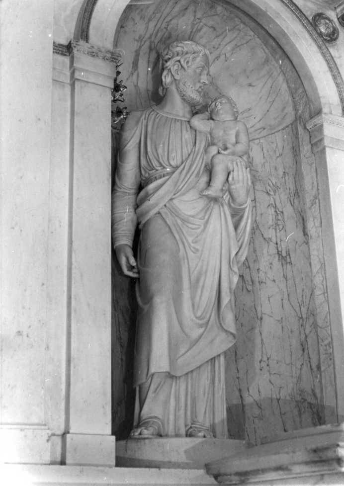 San Giuseppe e Gesù Bambino (scultura) - bottega piemontese (metà sec. XIX)