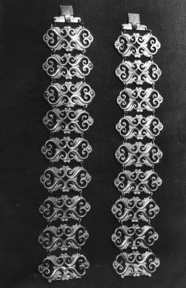 bracciale, serie - bottega sarda (prima metà sec. XIX)