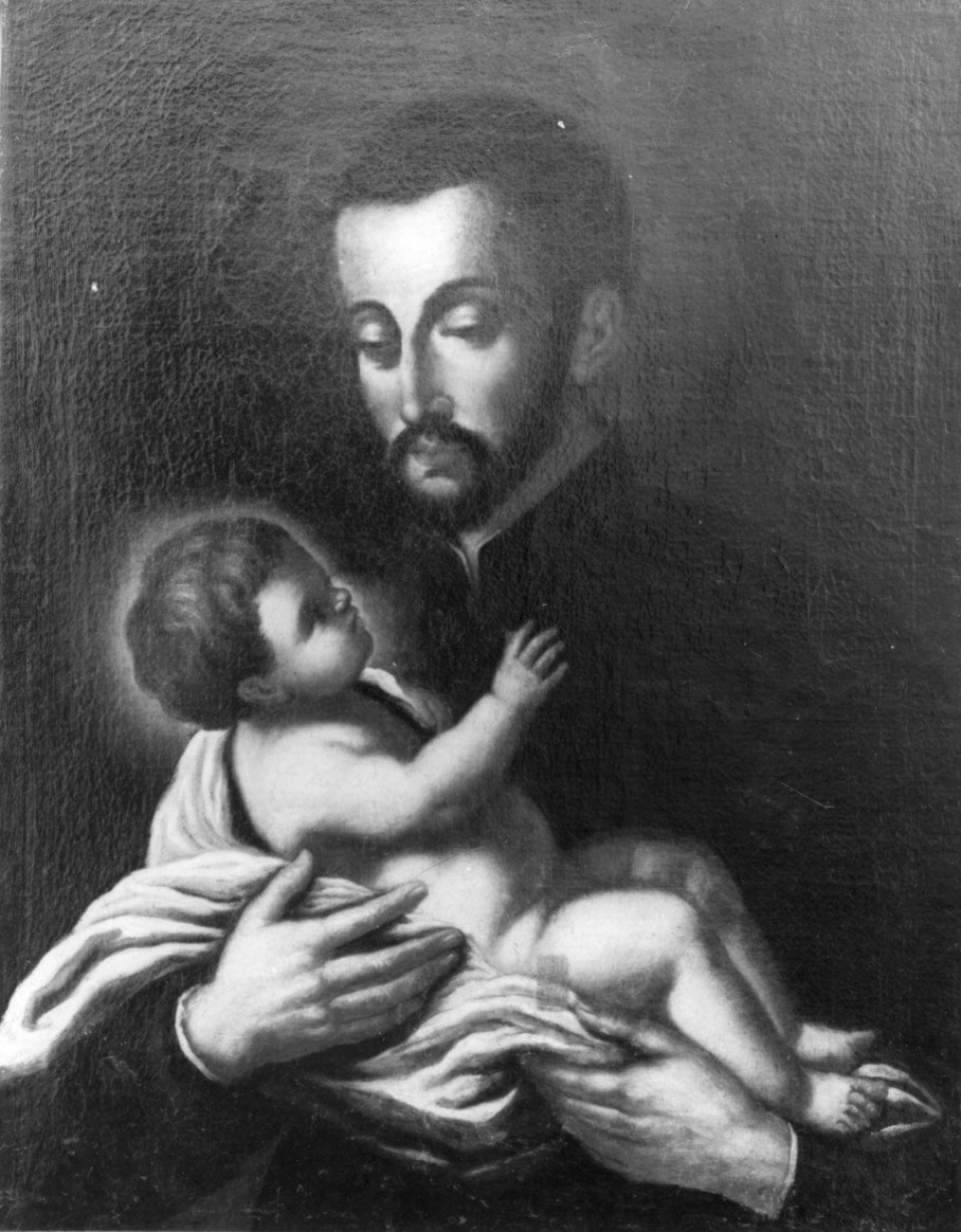 San Gaetano Thiene col Bambino Gesù (dipinto) - ambito sardo (sec. XVII)