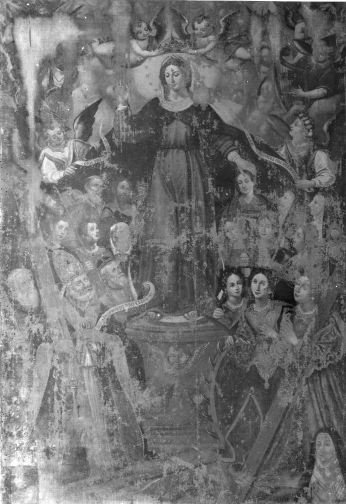 incoronazione di Maria Vergine e Santi (dipinto) - ambito sardo (sec. XVII)