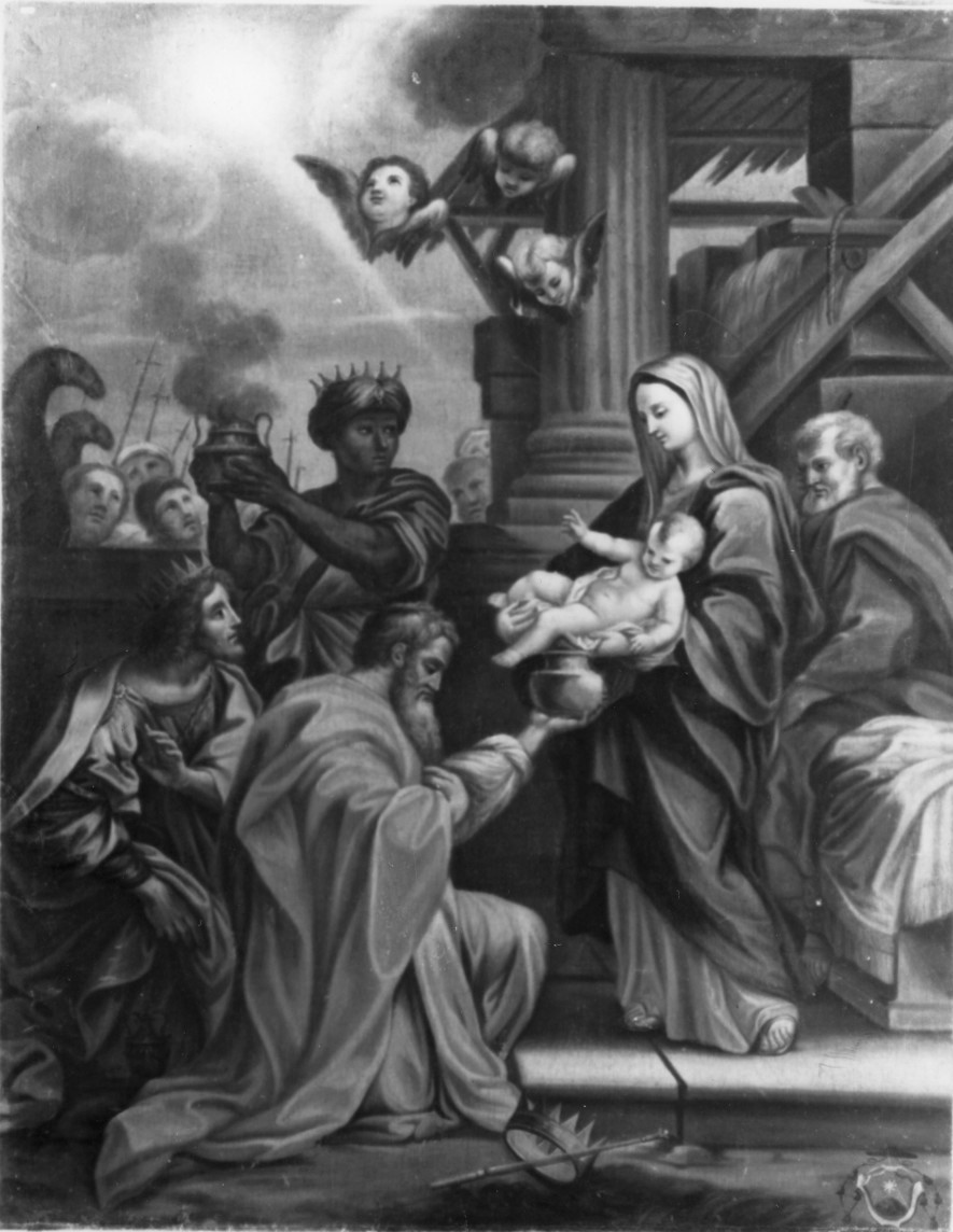 adorazione dei Re Magi (dipinto) - ambito napoletano (inizio sec. XVII)
