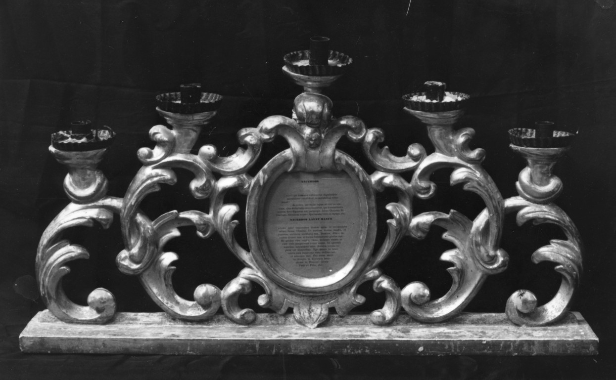 candelabro, coppia - bottega sarda (sec. XVIII)