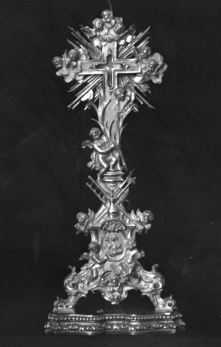 reliquiario - a croce - bottega romana (sec. XVIII)