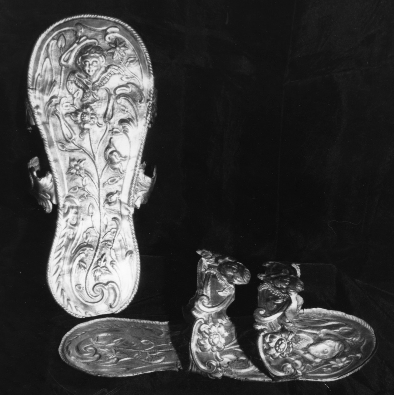 sandalo di statua, paio - bottega piemontese (sec. XVIII)