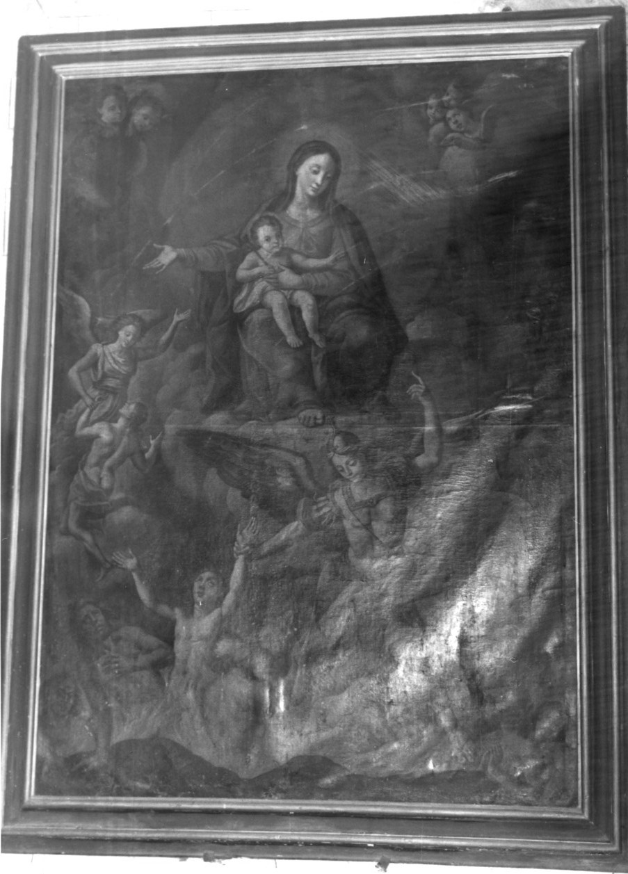 Madonna con Bambino e anime del purgatorio (dipinto) - ambito sardo (sec. XVIII)
