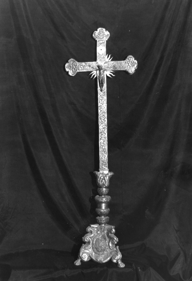 croce d'altare - bottega sarda (inizio sec. XVIII)
