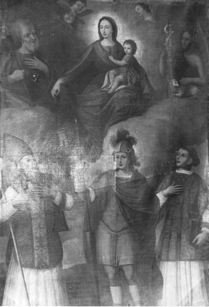 Madonna con Bambino e Santi (dipinto) - bottega sarda (sec. XVIII)