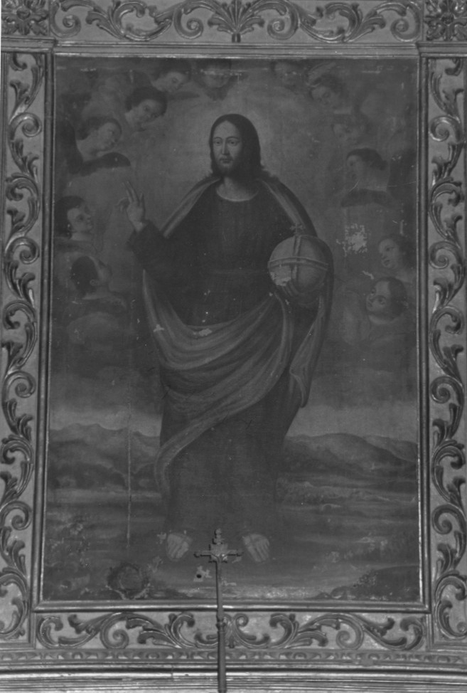 Cristo redentore benedicente (dipinto) - ambito sardo (inizio sec. XIX)