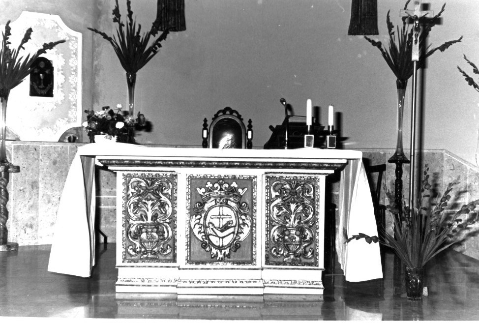 mensa d'altare, elemento d'insieme - bottega sarda (fine/ inizio secc. XVII/ XVIII)