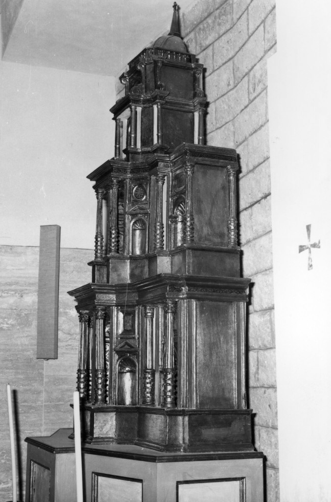 tabernacolo - a tempietto - bottega sarda (sec. XVII)