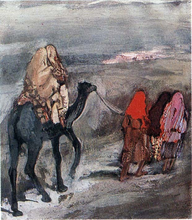 Carovana (dipinto) di Biasi Giuseppe (secondo quarto sec. XX)