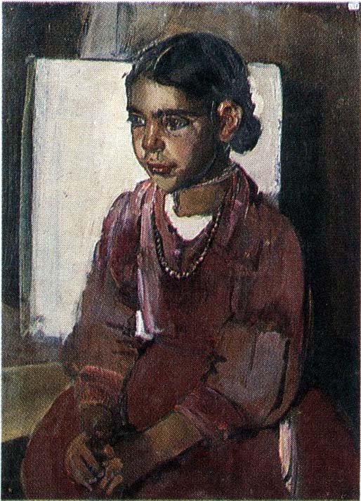Ritratto di bambina (dipinto) di Biasi Giuseppe (secondo quarto sec. XX)