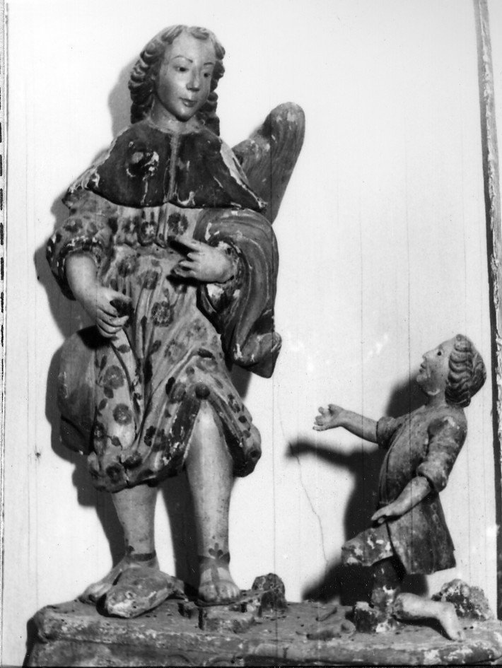 Tobia e l'Angelo (scultura) - ambito sardo iberico (fine/ inizio secc. XVII/ XVIII)