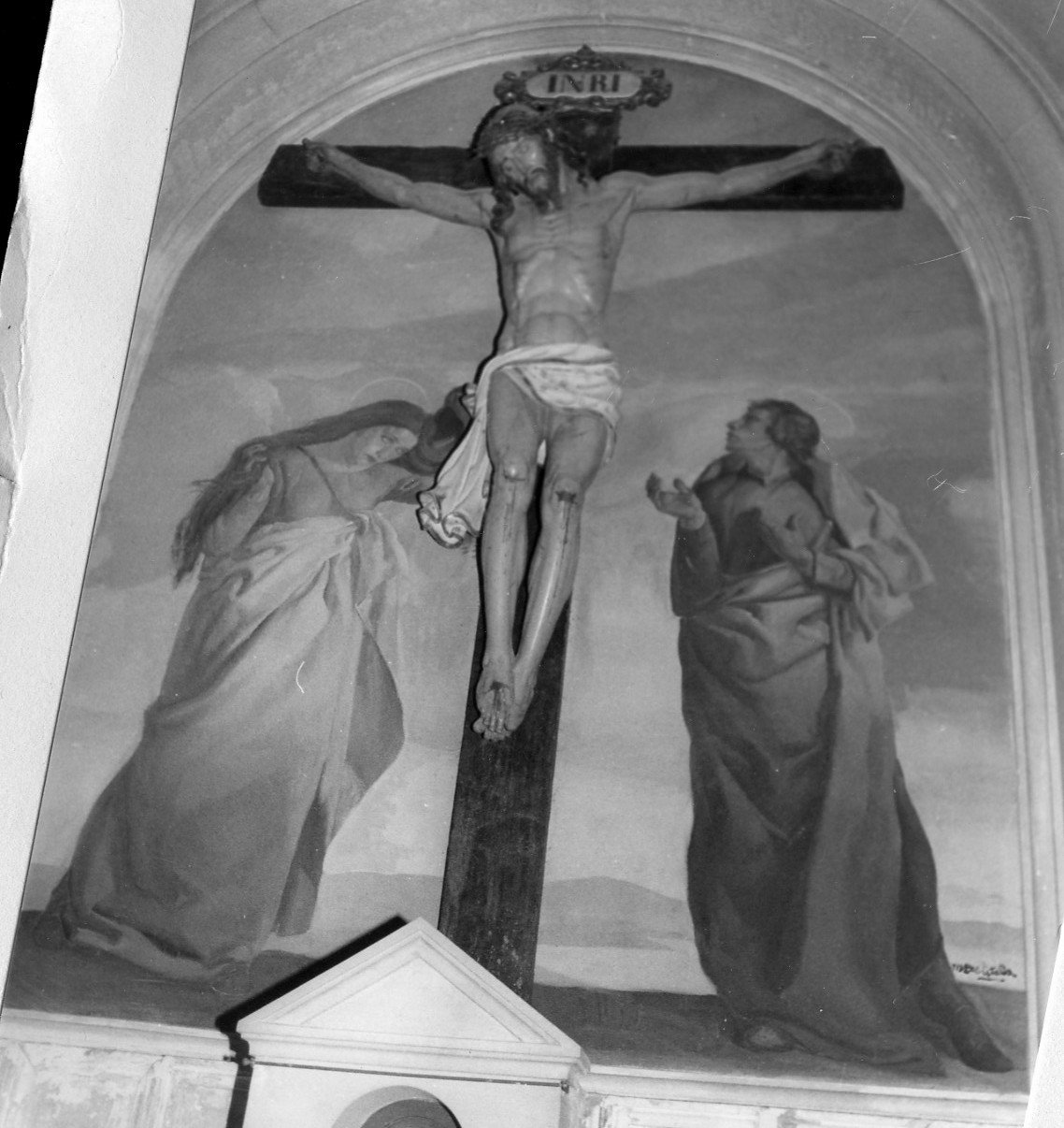 Santa Maria Maddalena e San Giovanni Evangelista (dipinto) di Delitala Mario (prima metà sec. XX)
