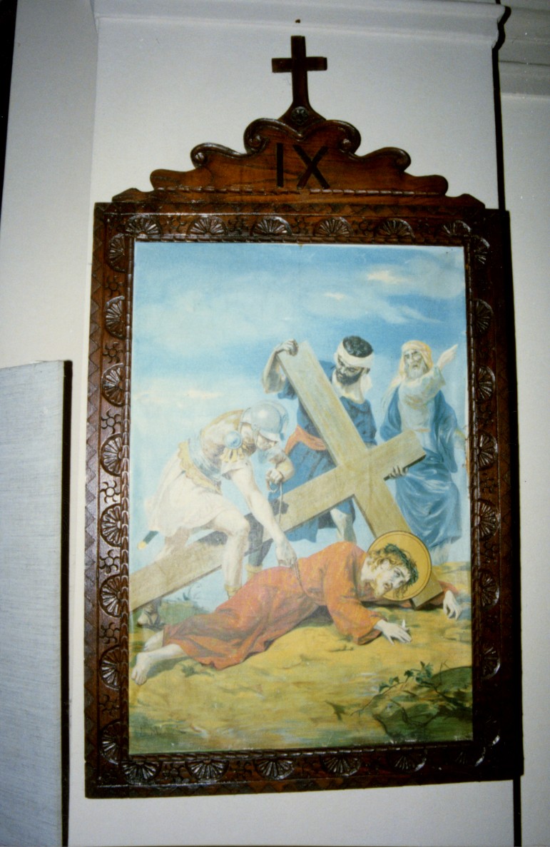 stazione IX: Gesù cade sotto la croce la terza volta (Via Crucis, ciclo) - ambito italiano (inizio sec. XX)