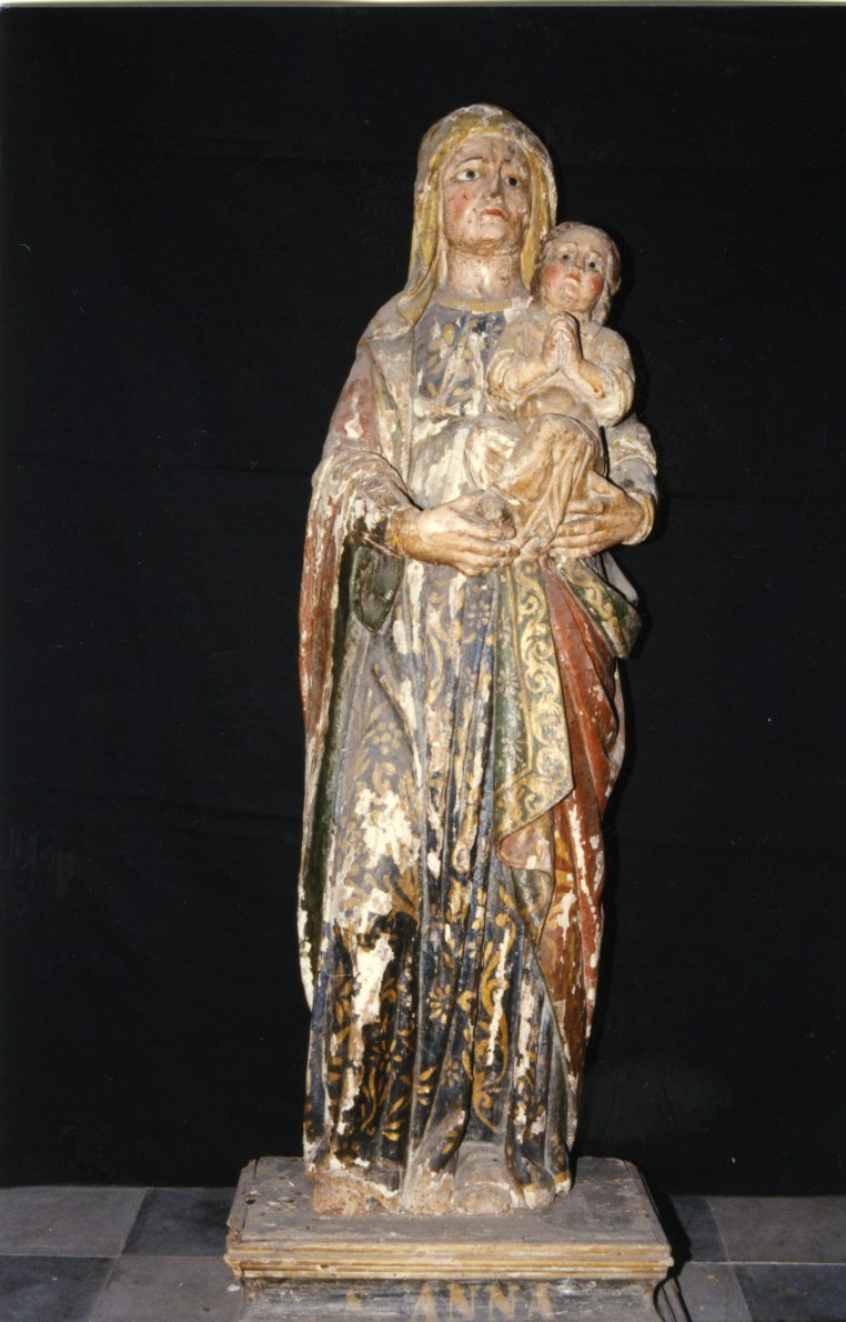 Maria Vergine bambina e Sant'Anna (statua) - ambito sardo iberico (fine/ inizio secc. XVII/ XVIII)