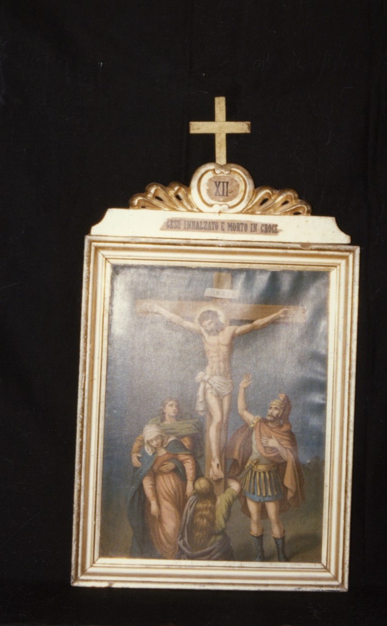 stazione XII: Gesù innalzato e morto in croce (Via Crucis) - ambito italiano (prima metà sec. XX)