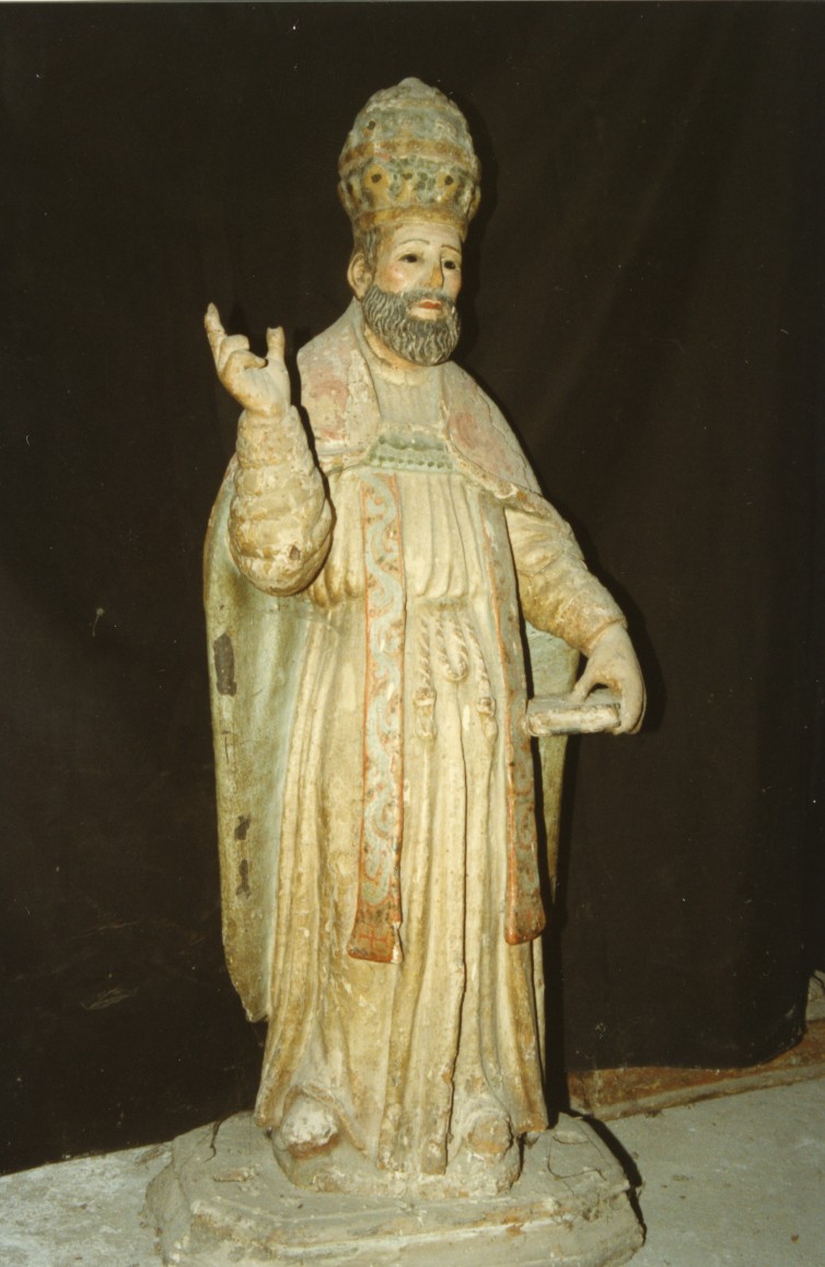 Santo papa (statua) - ambito sardo iberico (sec. XVIII)