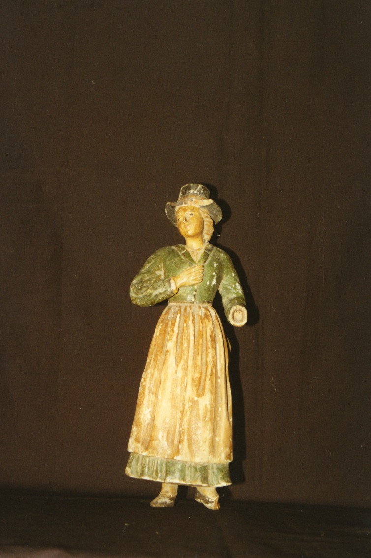 pastorella (statuetta di presepio) - ambito italiano (prima metà sec. XIX)