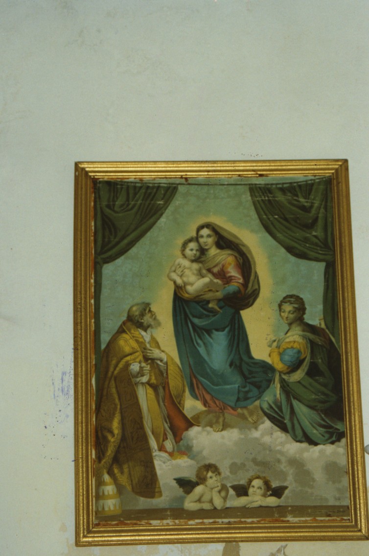 Madonna Sistina, Madonna con Bambino e Santi (dipinto) - ambito italiano (prima metà sec. XX)