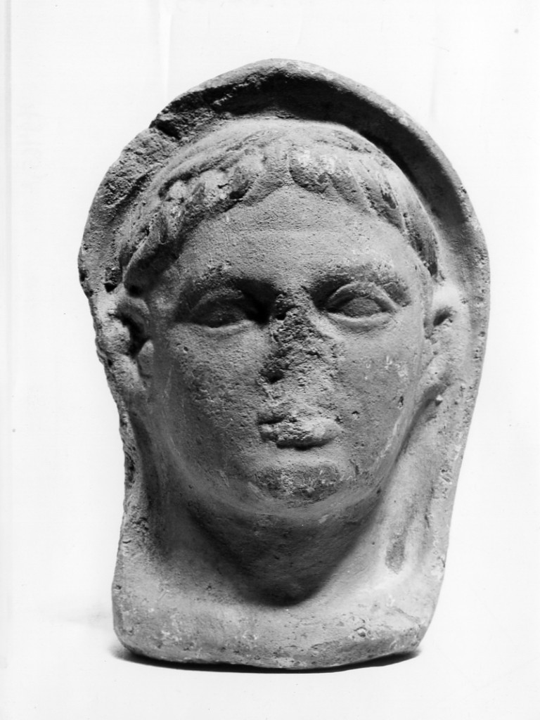 testa maschile votiva (secc. III a.C.-II a.C)