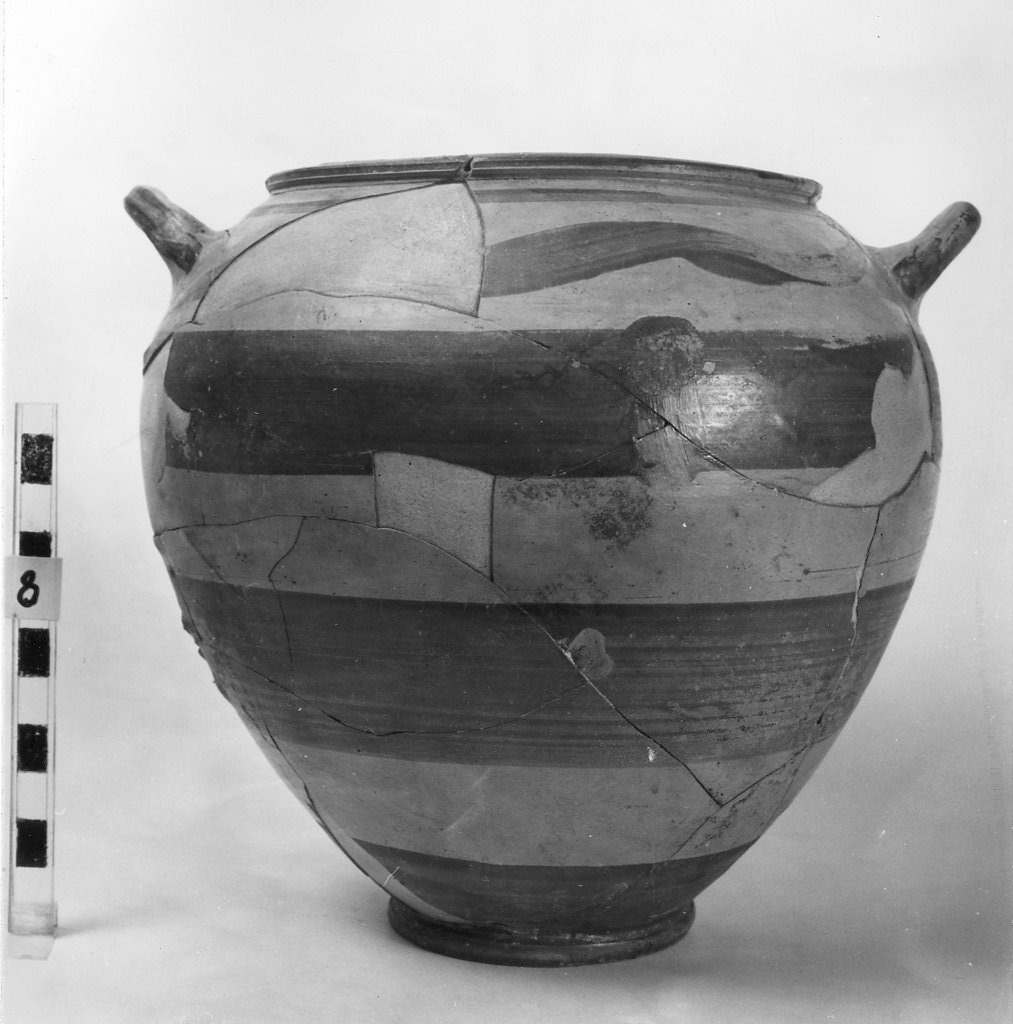 olletta stamnoide - periodo laziale IV (seconda metà sec. VII a.C)