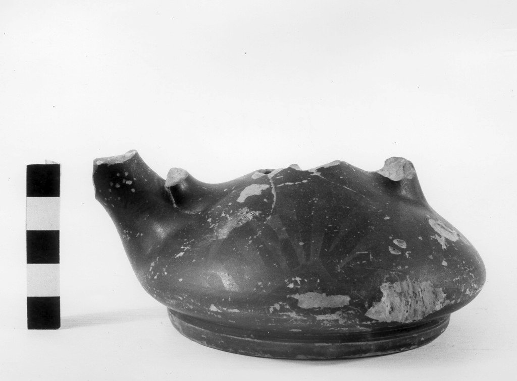 askos lenticolare - Gruppo di Ferrara (fine/ inizio secc. IV a.C.-III a.C)