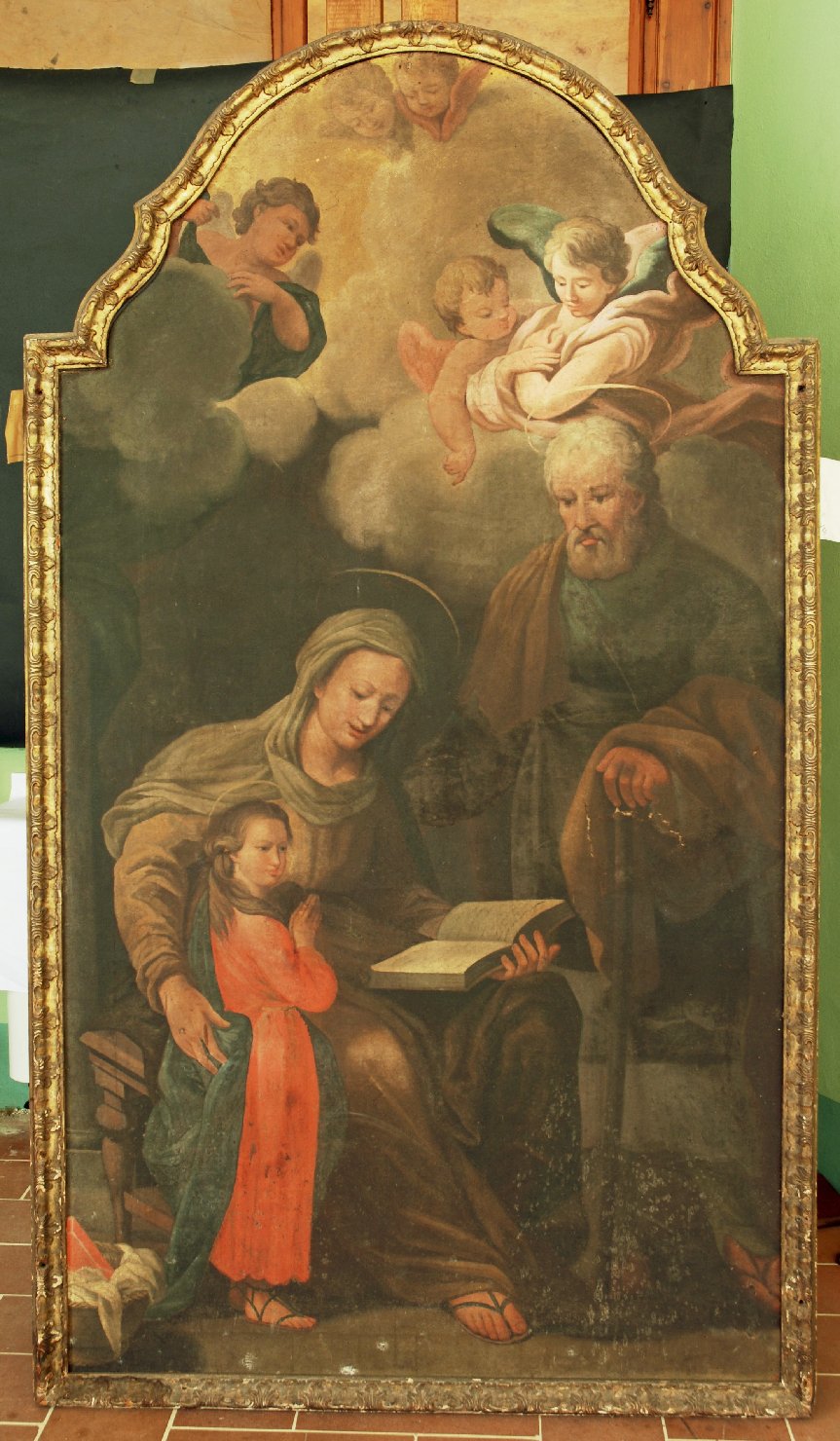 Maria Vergine bambina con Sant'Anna e San Gioacchino (dipinto) - ambito pisano (sec. XVIII)