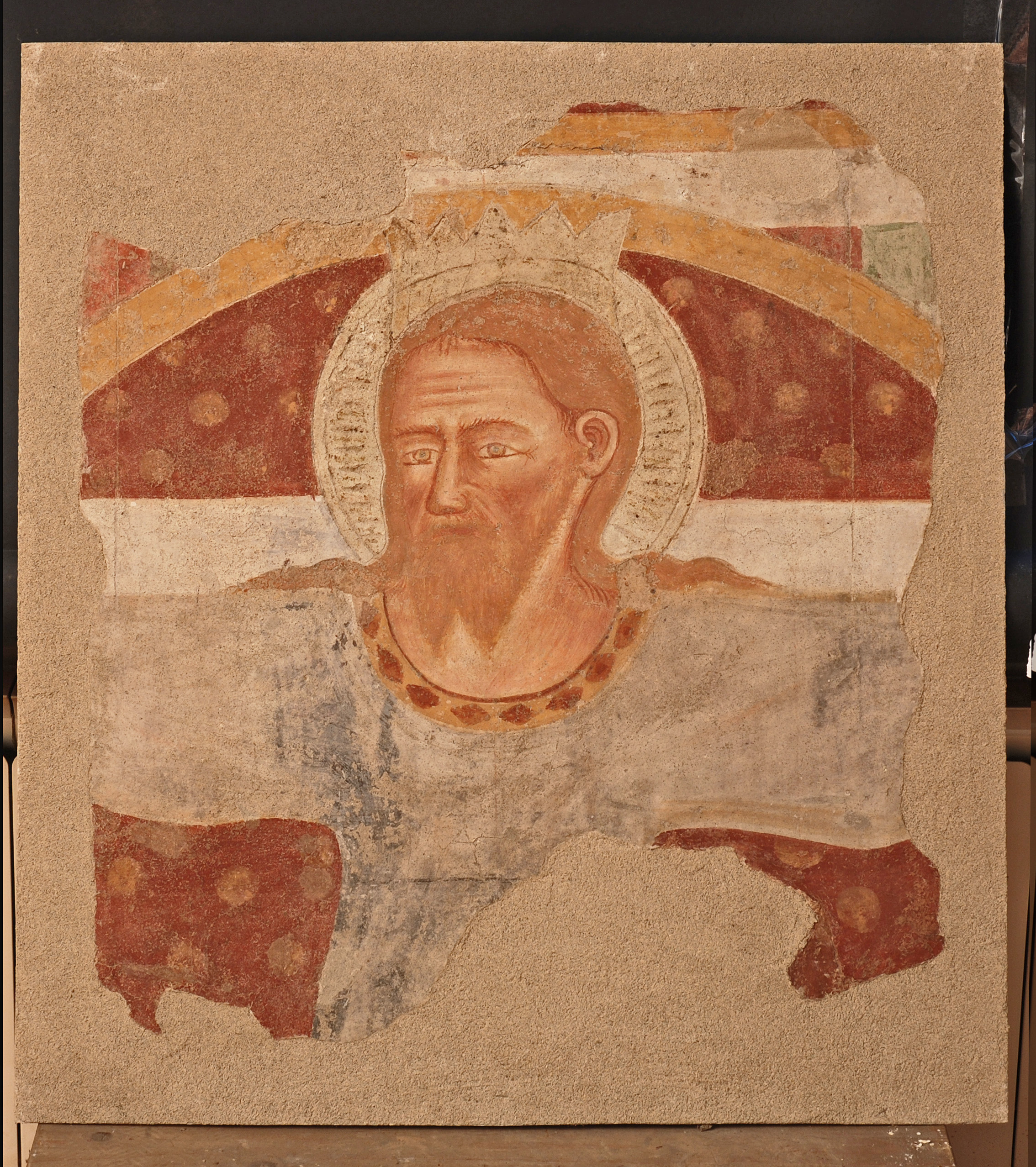 Cristo crocifisso (dipinto, frammento) - ambito pisano (metà sec. XIV)