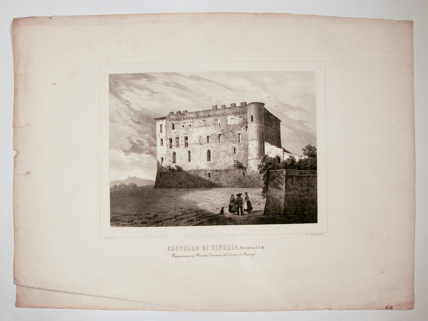 castello (stampa, serie) di Gonin Enrico (terzo quarto sec. XIX)
