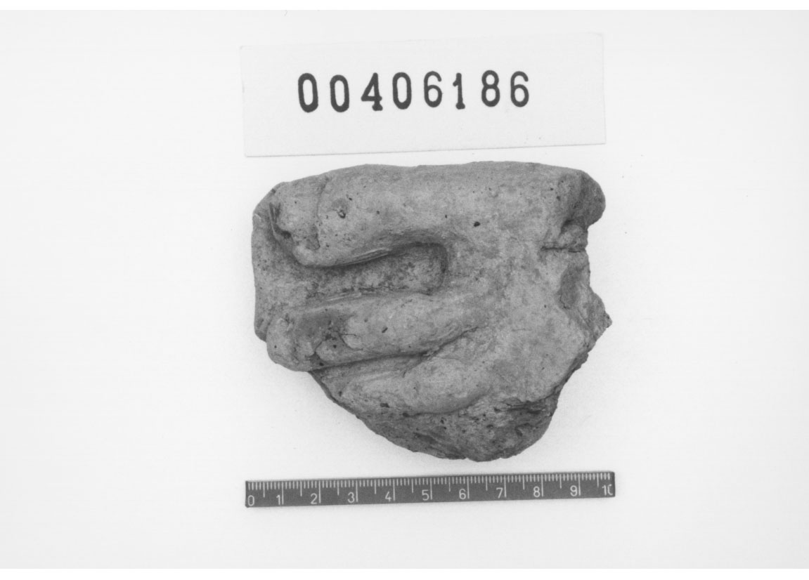 Piede sinistro (Votivo anatomico/ frammento, Fregellae, tipo NS I) (III a.C, II a.C)