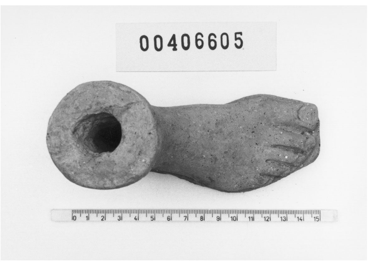 Piede destro (Votivo anatomico, Fregellae, tipo ND III) (III a.C, II a.C)